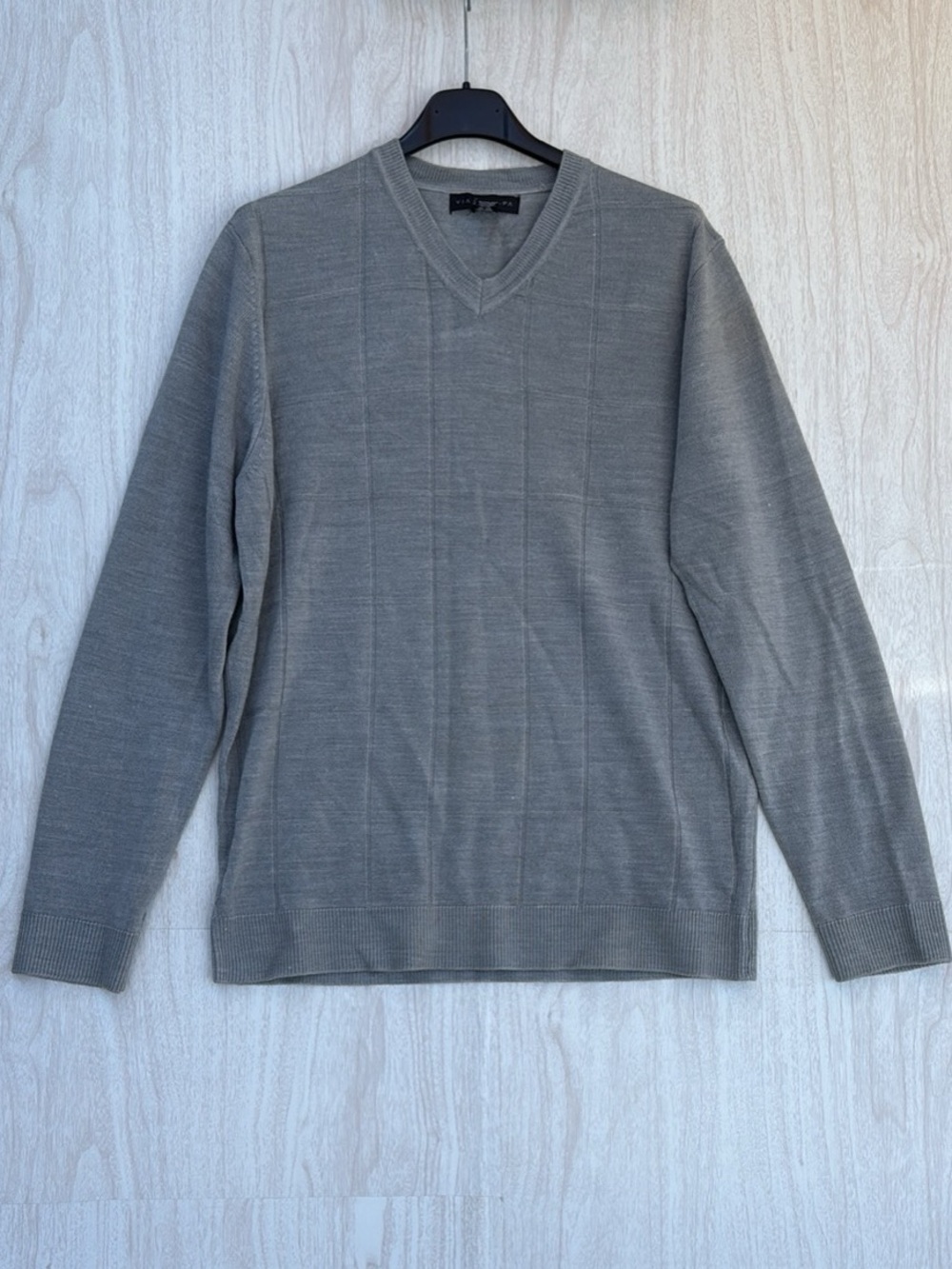 Men's V-Neck Sweater in Gray — Lightweight Everyday Knit